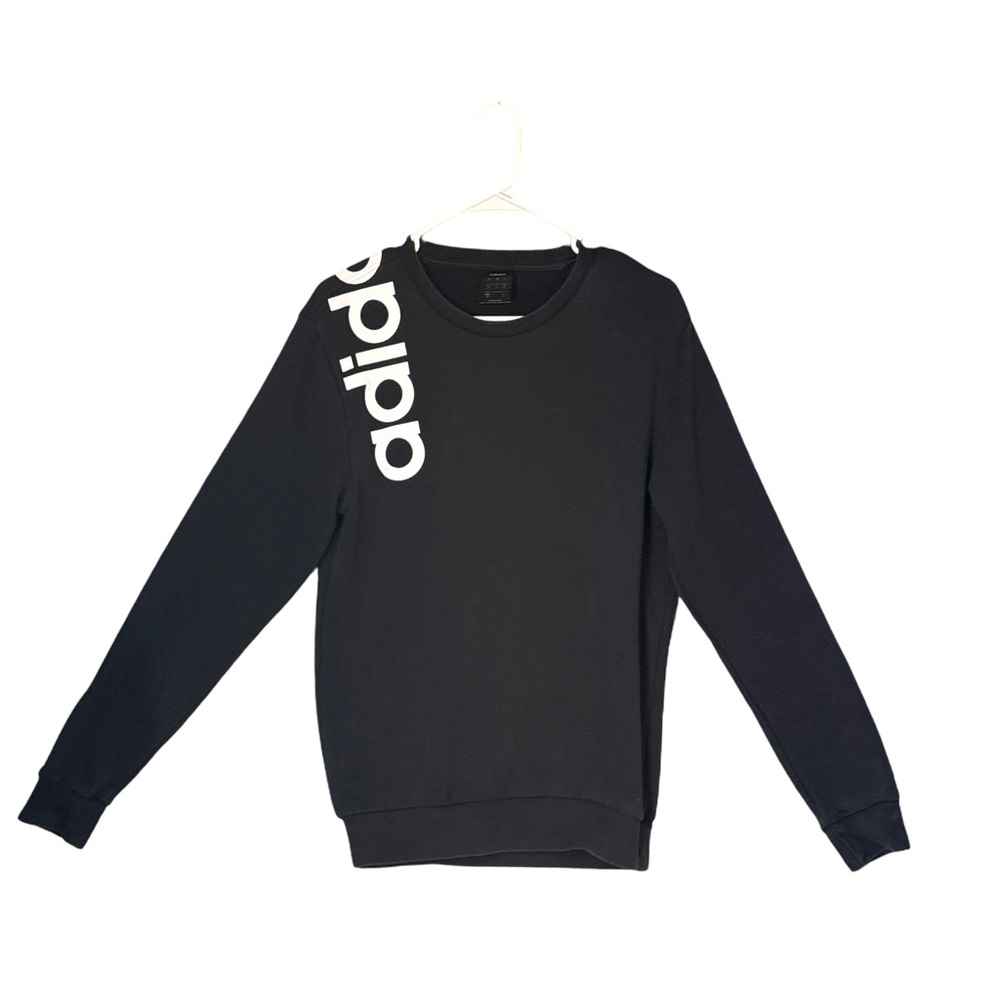 Adidas Men's Black Logo Crewneck Sweatshirt Small